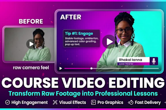 do online course video editing, ai video course creation for coaches, educators