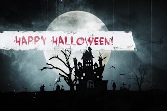 create halloween greeting video