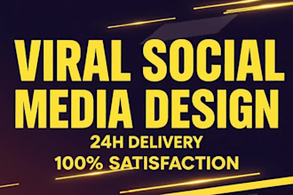 design viral social media posts, instagram post, fb banner