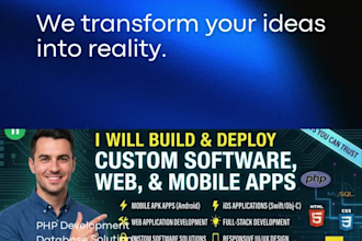 develop a custom PHP mysql website or web application