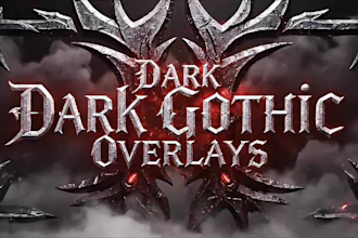design custom dark gothic twitch stream overlays and panels