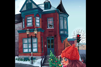 draw an illustration in cartoon stile