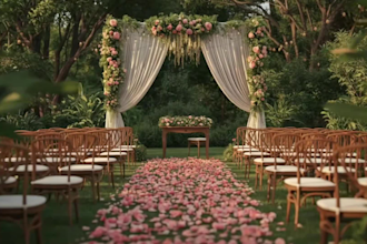 design outdoor wedding and garden party space