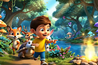 create ai animation story, kids learning video, storytelling for kids