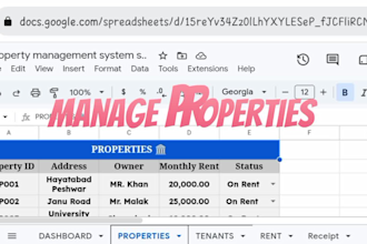 create property management and rent tracker in excel and google sheets