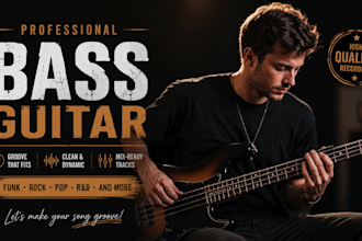 be your bass guitar player, pro studio session bassist