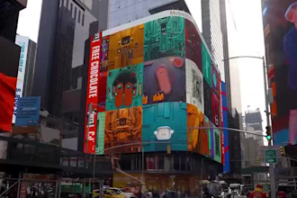 video motion graphics 3d led screen billboard animation digital signage display
