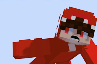 animate a 3d minecraft youtube short or tiktok video