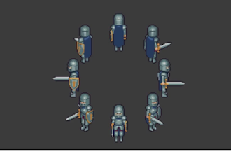 do pixel character animation, pixel sprite sheet,  top down pixel art character