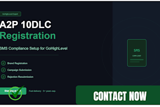 do gohighlevel a2p 10dlc regsitration for SMS compliance