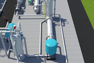 create high quality 3d chemical engineering and industrial plant animation