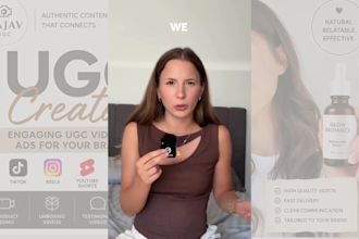 be your female ugc video creator