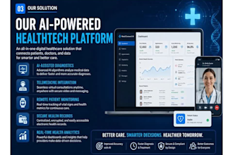 create a biotech and healthtech investor pitch deck