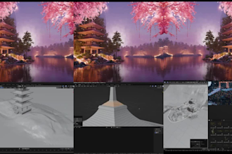 create high quality game environments in pixel art, low poly, or ps1 style
