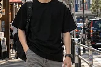 be your y2k streetwear male model for clothing brand