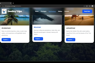 build a responsive react website with modern UI