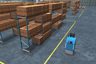create 3d industrial animation factory warehouse automation robotic explainer