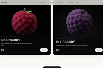 create a luxury website with custom animations