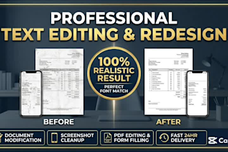 professionally edit text on screenshots, documents, and PDF files