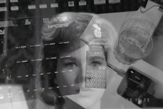 program drums with analogue drum machines and samplers