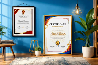 design professional certificates for awards