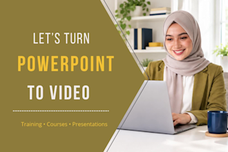 convert a power point presentation to powerpoint video with voice over narration