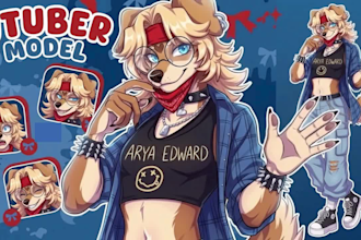 live 2d vtuber, chibi vtuber, vtuber avatar, furry vtuber, anime vtuber, v tuber
