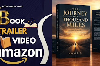 create a cinematic book trailer video book teaser or book promo video