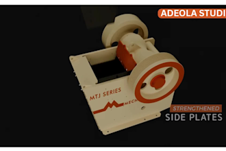 create mining equipment 3d animation, jaw crusher machine 3d product animation