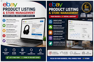 do ebay product listing and store management