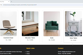 create responsive html landing page or html website
