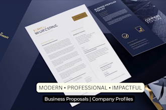 design professional business proposals and company profiles