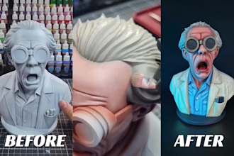 3d print and paint your 3d figure to standard