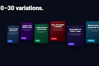 create meta facebook and instagram ad variations with static creative des