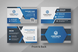 a professional modern business card for your business