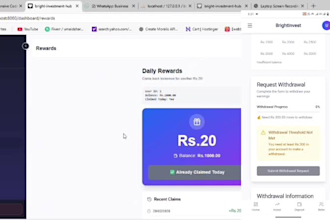 build responsive react js frontend with tailwind CSS