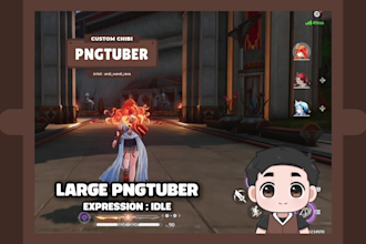 draw custom chibi pngtuber for your stream
