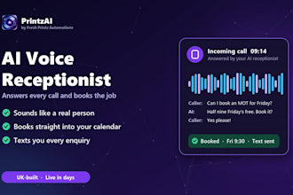 build an ai voice receptionist that answers calls and books appointments