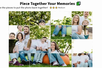 turn your photos into custom interactive online puzzles