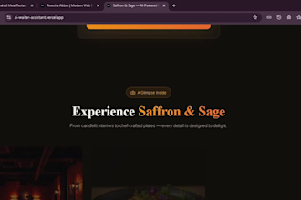 build ai powered smart restaurant website with automated orders and chatbots
