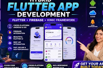 develop hybrid flutter app flutter firebase app flutter ui using ionic framework