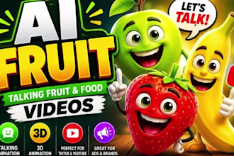 viral ai fruit, talking object ai videos ai funny fruits ai talking food for smm