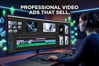 create promotional  ads, commercial video ads, short video ads, for social media