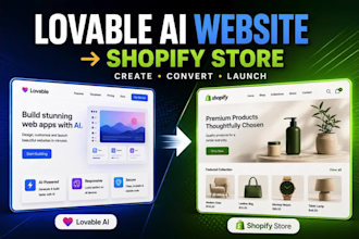 create lovable ai website and convert it to a shopify store