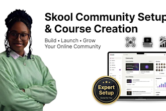 setup, manage skool community, kajabi, skool course creation, community manager