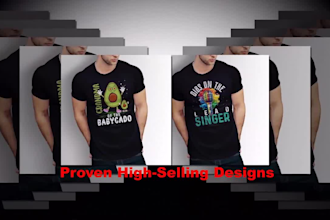design high converting t shirt designs for amazon merch and pod