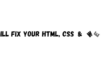 fix HTML CSS errors, bugs and website layout issues