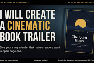 create a cinematic book trailer video for your book