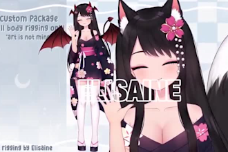 professional vtuber business package design ready for vtube studio for streamers