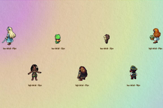 create 8bit sprite packs for your game or personal avatar
